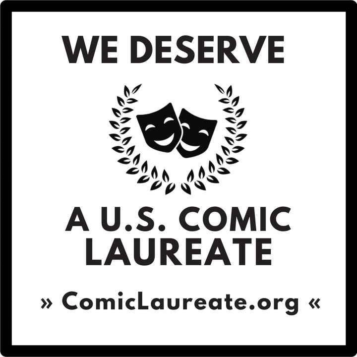 Shareable graphic: We deserve a U.S. Comic Laureate